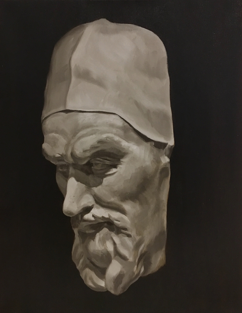 Pope Innocent, after Algardi, 70 x 45cm, Oil on canvas, 2016.