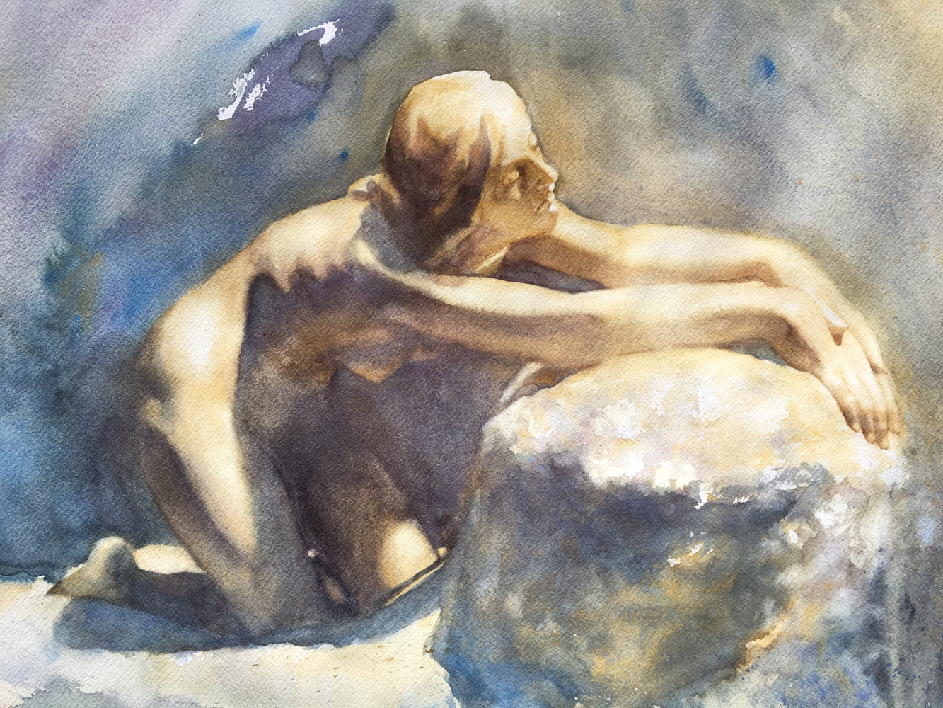 Ariadne, after Harold Parker, 55 x 39cm, Watercolour on Paper, 2017.