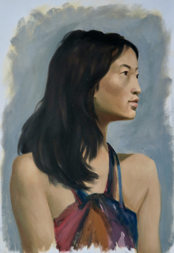 Portrait Study, 50 x 35cm, oil on canvas, 2016.